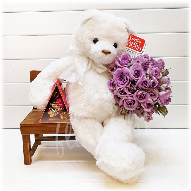 teddy bear flower bouquet