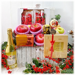 X9  克羅地亞切片黑松露 日本士多啤梨聖誕果籃   X9  克羅地亞切片黑松露 日本士多啤梨聖誕果籃