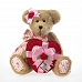 紅色玫瑰花心形盒花 - Love Bear Bear 