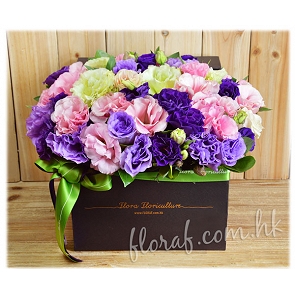 A11   Flower Box - Eustoma Flower in Box   A11   Flower Box - Eustoma Flower in Box