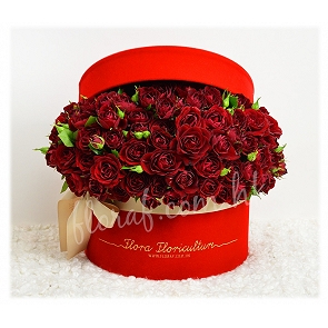 R27 玫瑰盒花 肯亞紅色多頭小玫瑰 香港盒裝玫瑰花花店