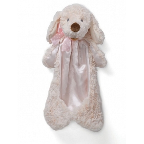 ADD-BB136   Baby Gund 粉色絲帶蝴蝶結的小狗安撫巾  ADD-BB136   Baby Gund 粉色絲帶蝴蝶結的小狗安撫巾