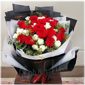 BO181 紅玫瑰花束 - 肯雅紅玫瑰、小玫瑰 BO181 紅玫瑰花束 - 肯雅紅玫瑰、小玫瑰