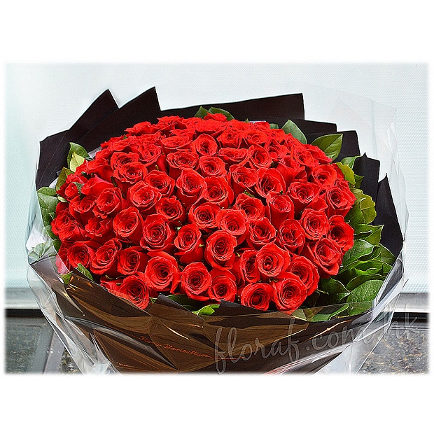 BO101   99枝玫瑰 - 紅玫瑰99枝花束