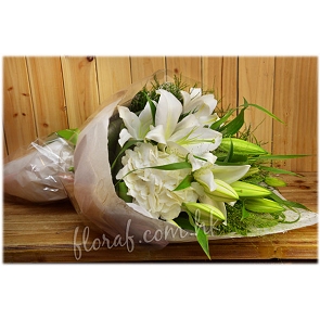 BO92     白色百合花束 白色繡球花束 訂花送花 網上訂購花店香港 BO92     白色百合花束 白色繡球花束 訂花送花 網上訂購花店香港