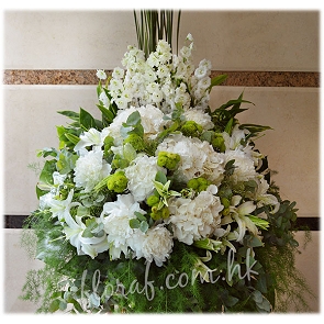 F61	追思悼念 帛事花籃 