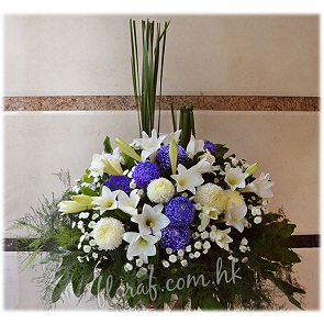 F65	 追思悼念 帛事花籃   