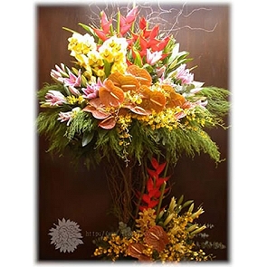 OP26  雙層花籃 雙層開張花籃 兩層恭賀花籃 OP26  雙層花籃 雙層開張花籃 兩層恭賀花籃