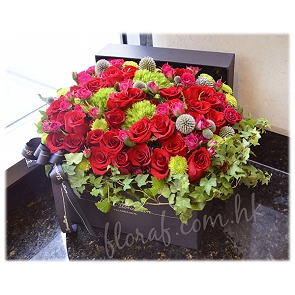 A5 香港盒裝玫瑰花花店 ,紅玫瑰花禮盒花 	 A5 香港盒裝玫瑰花花店 ,紅玫瑰花禮盒花